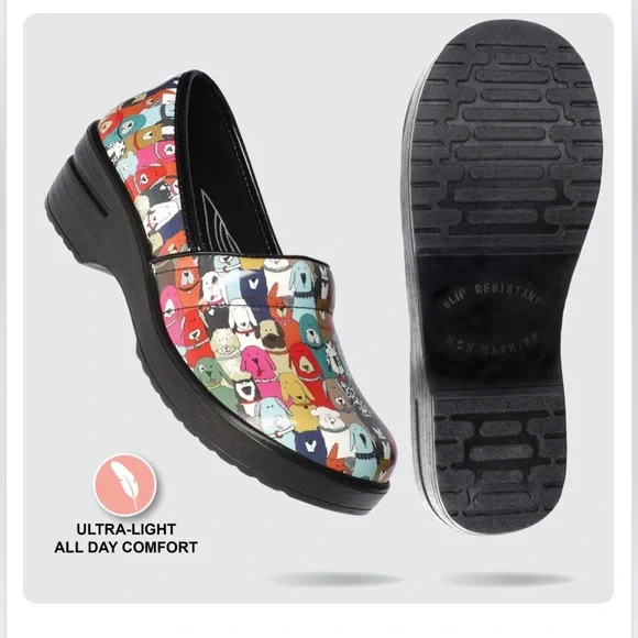 Easy Works by Easy Street lyndee multidog patent nonslip non-marking shoes sz10 - Picture 2 of 9